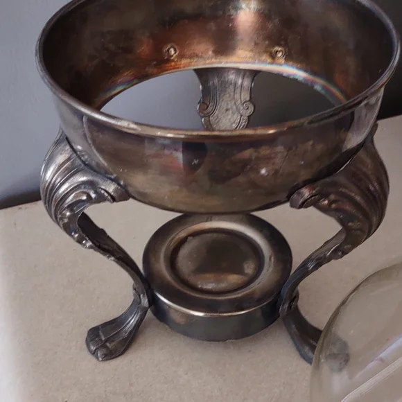 Antique Silver Plate And Glass Wine or Water Carafe - Picture 7 of 7